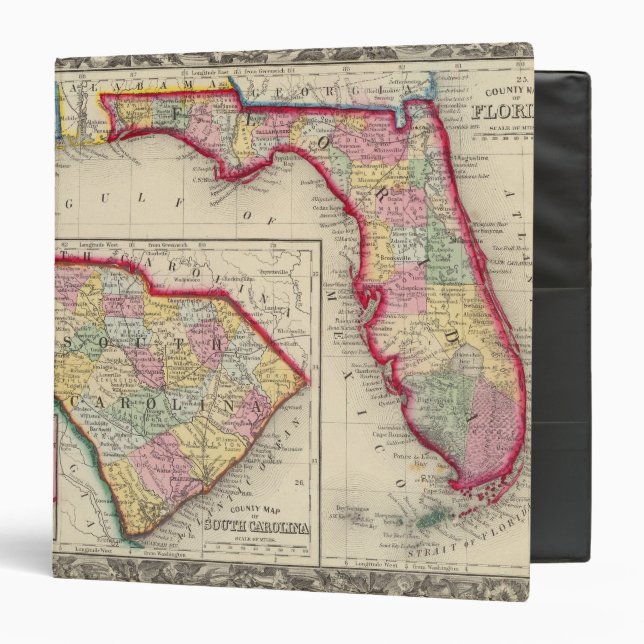 County Map Of Florida Binder (Front/Inside)
