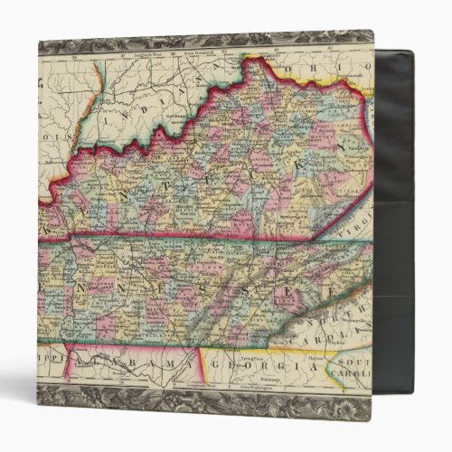 County Map Of Kentucky And Tennessee Binder