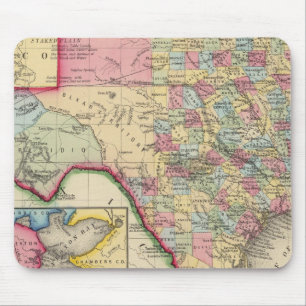 County Map Of Texas Mouse Pad
