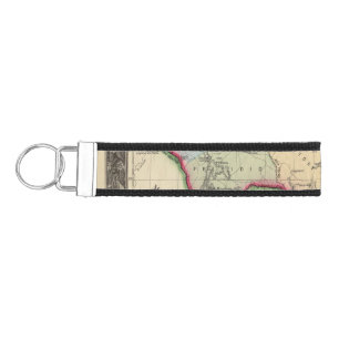 County Map Of Texas Wrist Keychain