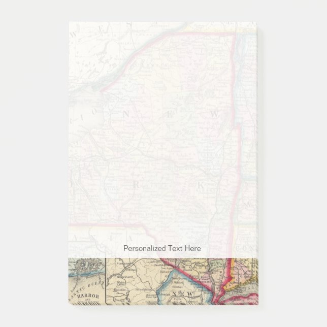 County Map Of The States Of New York Post-it Notes (Front)