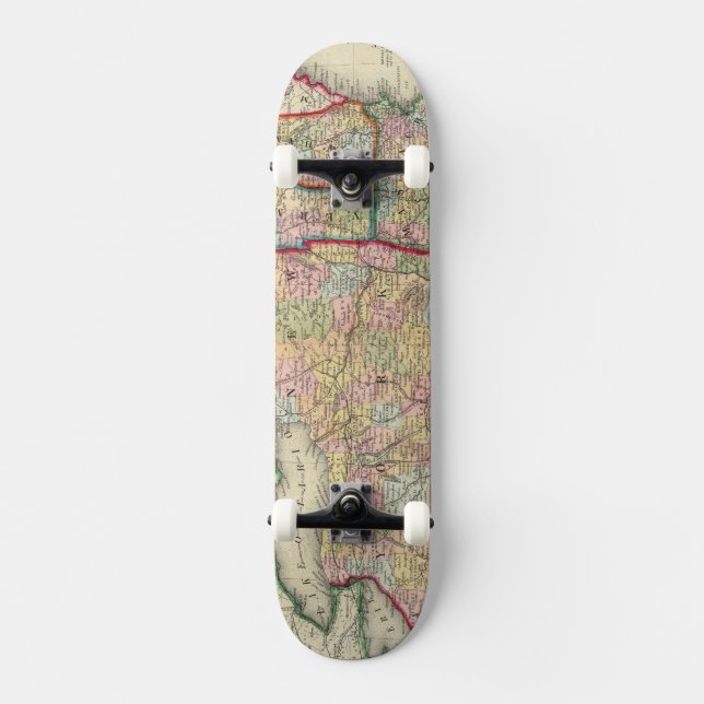 County Map Of The States Of New York Skateboard (Front)