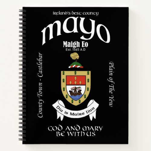County Mayo Ireland Crested Notebook
