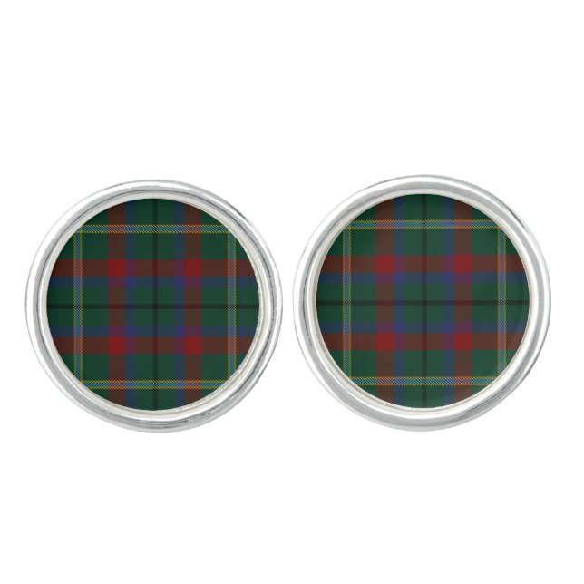 County Mayo Irish Tartan Cufflinks (Front)
