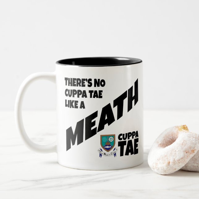 County Meath Ireland  Two-Tone Coffee Mug (With Donut)