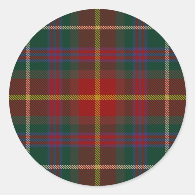County Meath Irish Tartan Classic Round Sticker (Front)