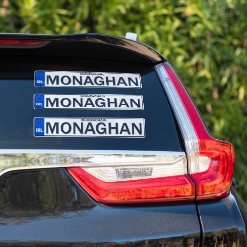 County Monaghan Irish Reg Plate Decal Stickers x 3