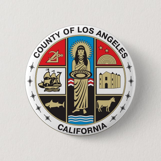 County of Los Angeles seal Button (Front)
