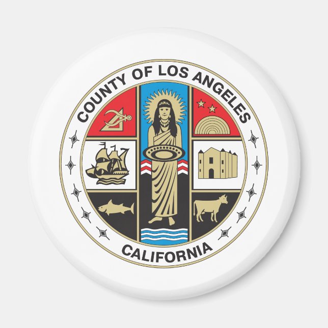 County of Los Angeles seal Magnet (Front)