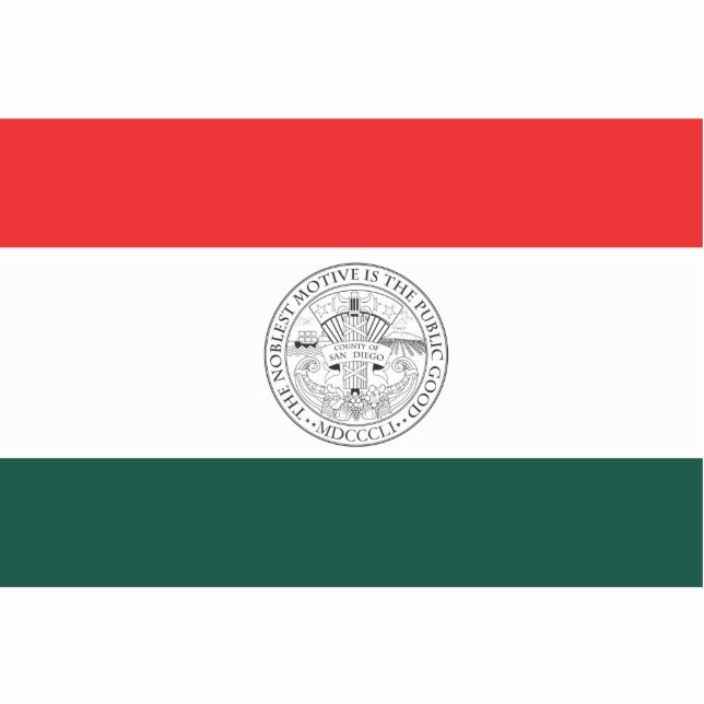 County of San Diego flag Statuette (Front)