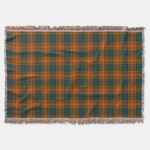 County Roscommon Irish Tartan Throw Blanket