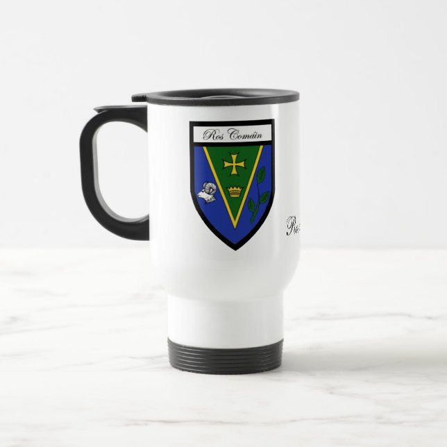 County Roscommon Map & Crest Mugs (Left)