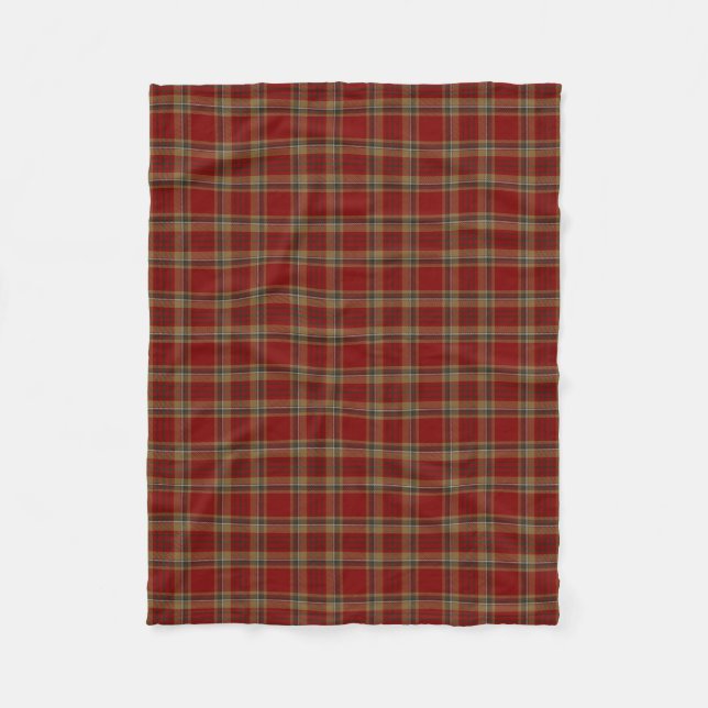 County Tyrone Irish Tartan Fleece Blanket (Front)