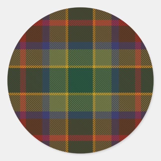 County Waterford Irish Tartan Classic Round Sticker (Front)