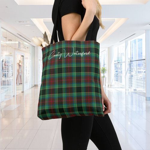 County Waterford Tartan Customizable  Tote Bag