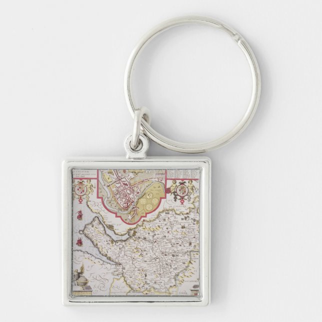 Countye Palatine of Chester, engraved by Keychain (Front)