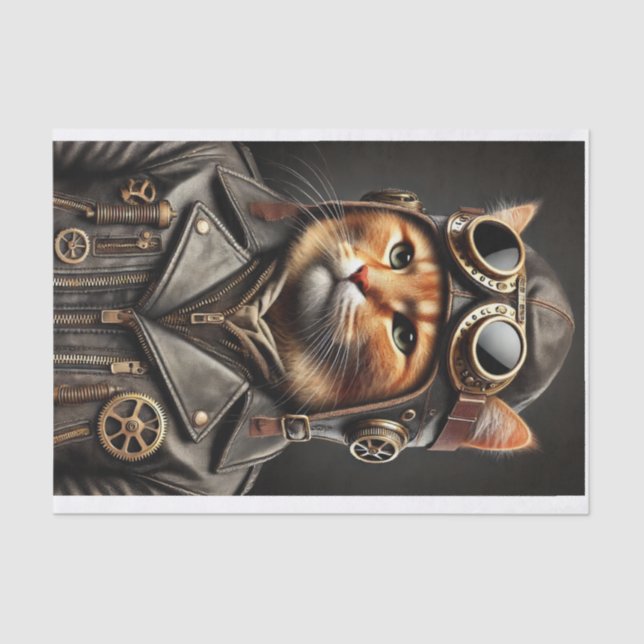 coupage tissue paper, steampunk paper (Front)