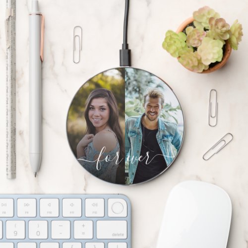 Couple 2 Custom Photos for ever Wireless Charger