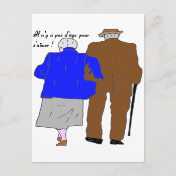 Couple 3 Il N'y A Pas D Age Pour S Aimer.png Postcard by LABOUTIQUEJMJ at Zazzle