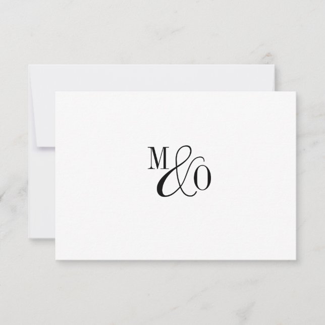 Couple Ampersand Monogram Note Card (Front)