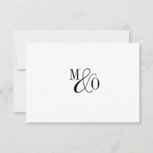 Couple Ampersand Monogram Note Card