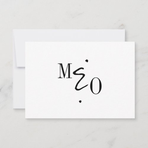 Couple Ampersand Monogram Note Card