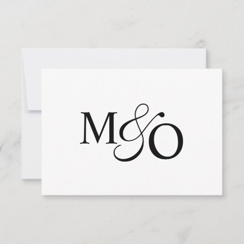 Couple Ampersand Monogram Note Card