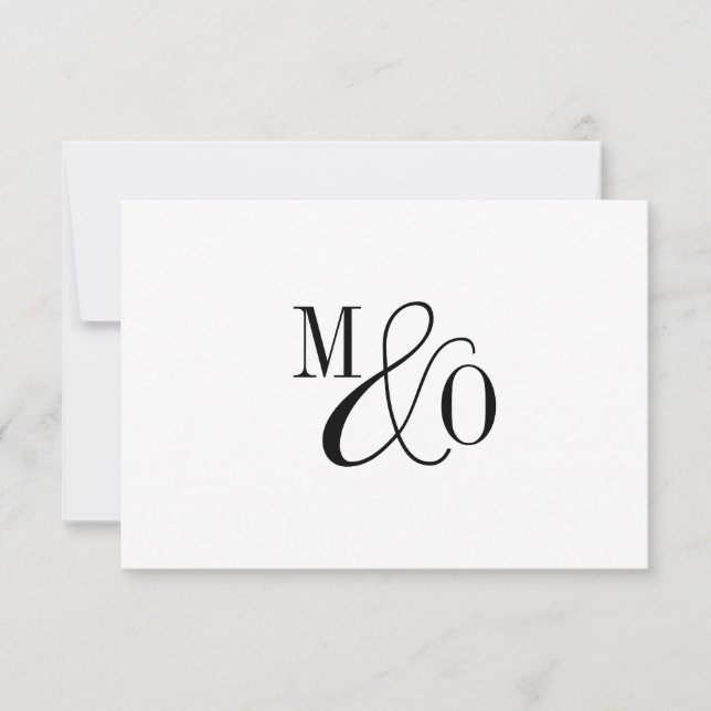 Couple Ampersand Monogram Note Card (Front)