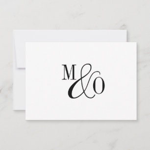 Couple Ampersand Monogram Note Card