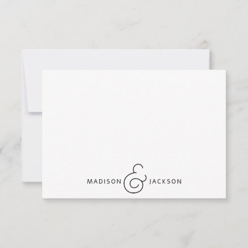Couple Ampersand Monogram Note Card