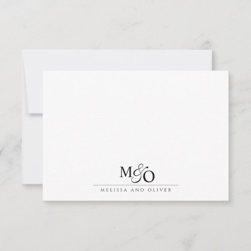 Couple Ampersand Monogram Note Card