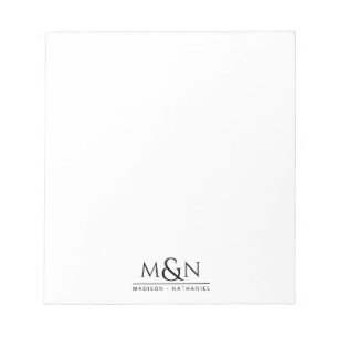 Couple Ampersand Monogram Notepad
