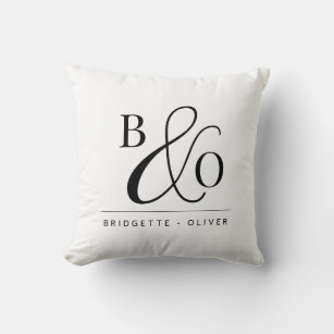 Couple Ampersand Monogram Throw Pillow