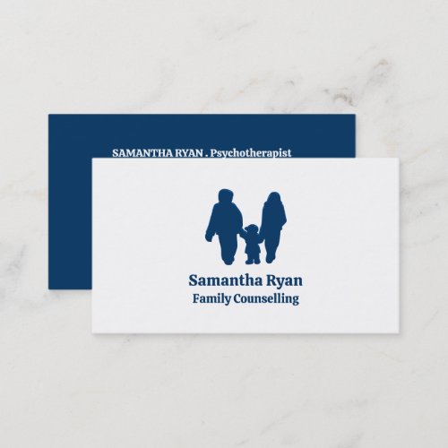 Couple and Child Design Psychotherapist Business Card