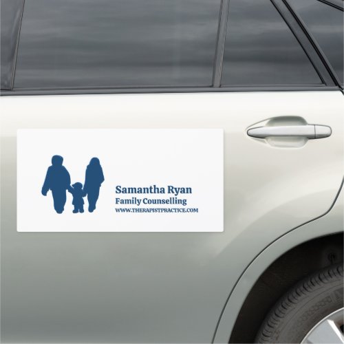 Couple and Child Design Psychotherapist Car Magnet