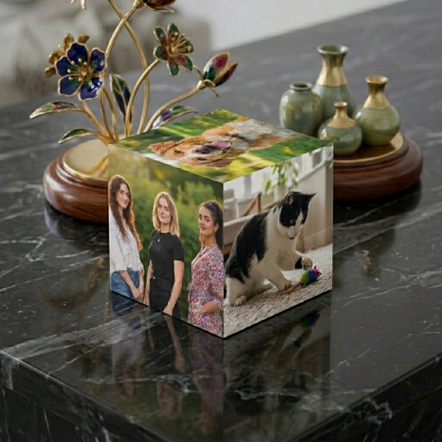 Couple Anniversary Personalized Photo Cube Gift (Creator Uploaded)
