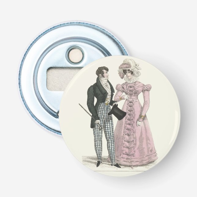 Couple Antique Wedding 1823 Man Woman Fashion Bottle Opener (Front)