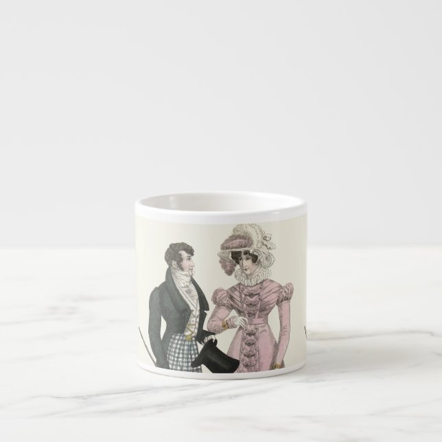 Couple Antique Wedding 1823 Man Woman Fashion Espresso Cup (Front)