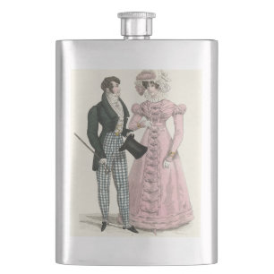 Couple Antique Wedding 1823 Man Woman Fashion Flask