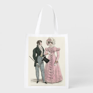 Couple Antique Wedding 1823 Man Woman Fashion Grocery Bag