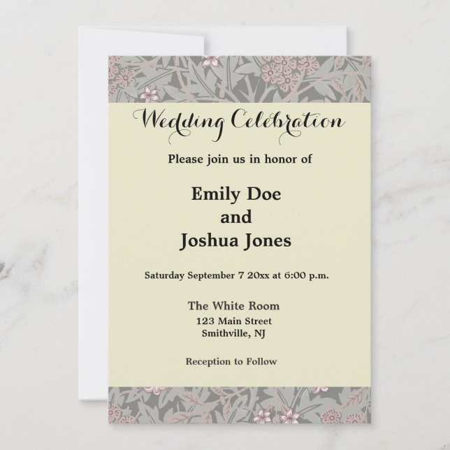 Couple Antique Wedding 1823 Man Woman Fashion Invitation (Front)