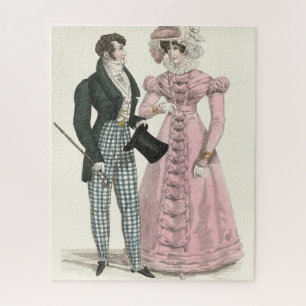 Couple Antique Wedding 1823 Man Woman Fashion Jigsaw Puzzle