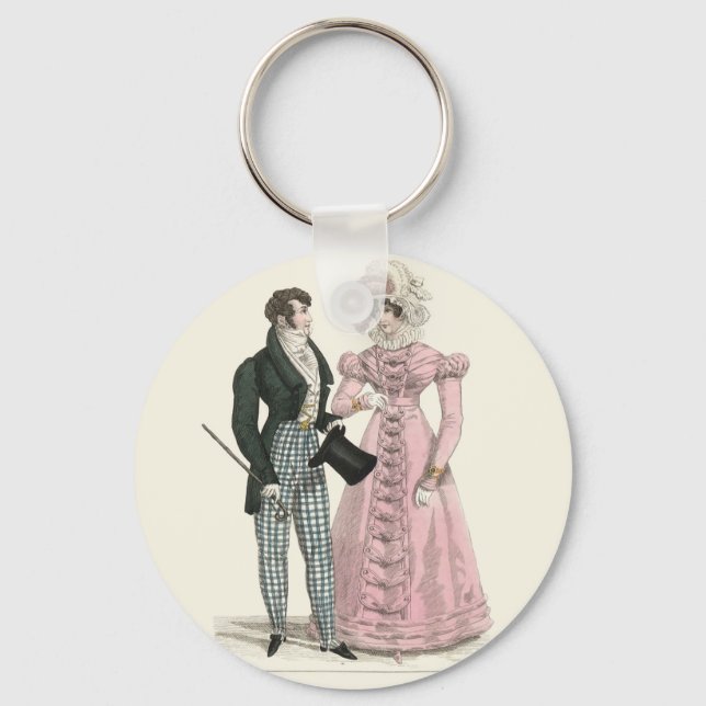 Couple Antique Wedding 1823 Man Woman Fashion Keychain (Front)