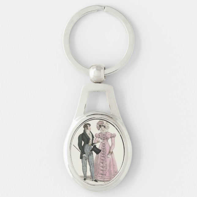 Couple Antique Wedding 1823 Man Woman Fashion Keychain (Front)