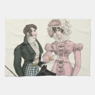 Couple Antique Wedding 1823 Man Woman Fashion Kitchen Towel