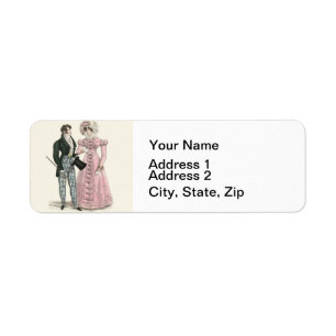 Couple Antique Wedding 1823 Man Woman Fashion Label