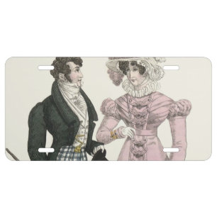Couple Antique Wedding 1823 Man Woman Fashion License Plate