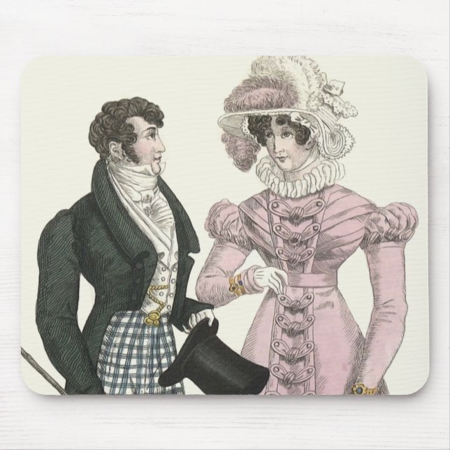 Couple Antique Wedding 1823 Man Woman Fashion Mouse Pad (Front)