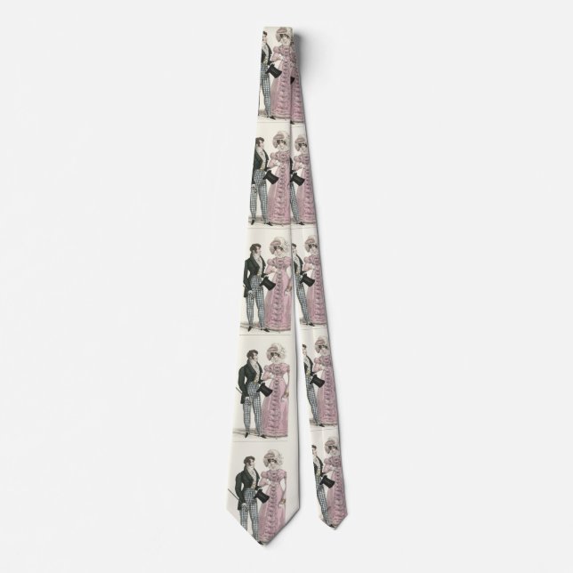 Couple Antique Wedding 1823 Man Woman Fashion Neck Tie (Front)