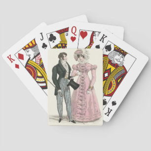 Couple Antique Wedding 1823 Man Woman Fashion Poker Cards